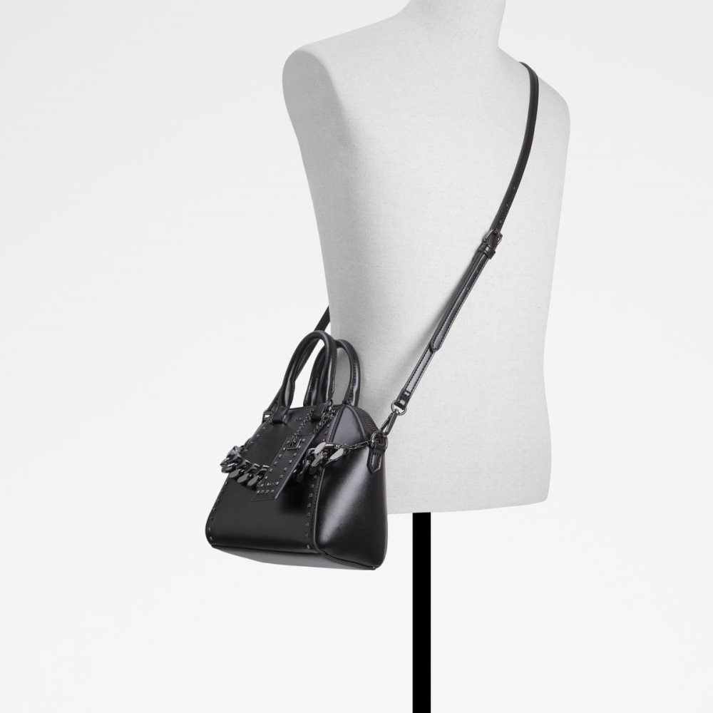 Black Aldo Beralana Satchel Tote Bags | 24KIEOXQF