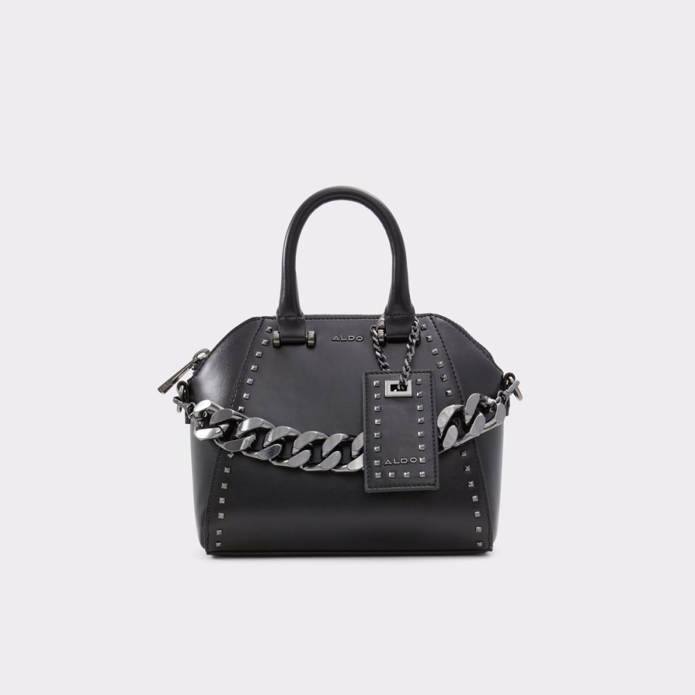 Black Aldo Beralana Satchel Tote Bags | 24KIEOXQF