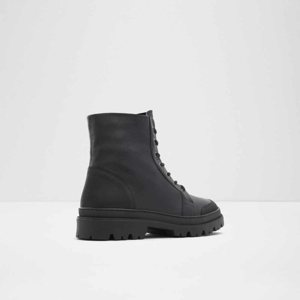 Black Aldo Berze Lace Up Boots | 23NVXGTYD