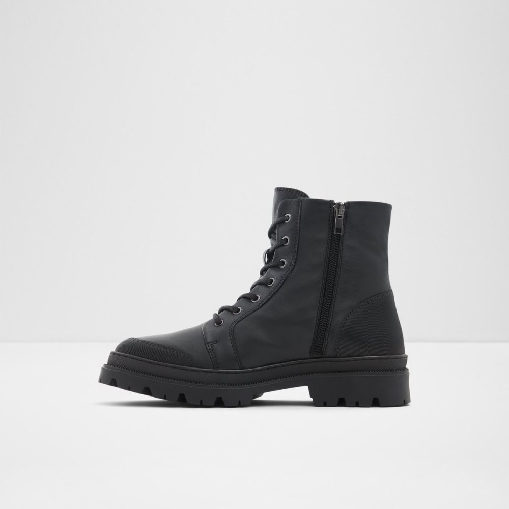 Black Aldo Berze Lace Up Boots | 23NVXGTYD