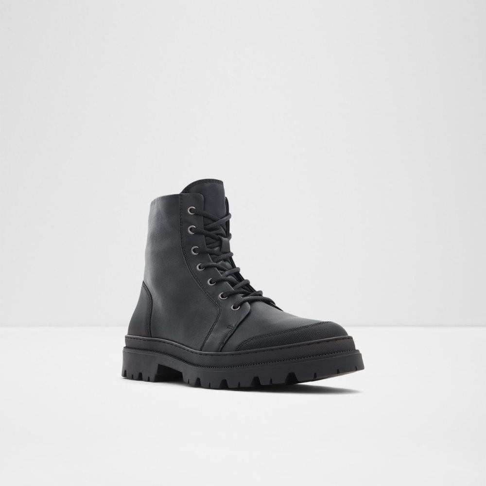 Black Aldo Berze Lace Up Boots | 23NVXGTYD