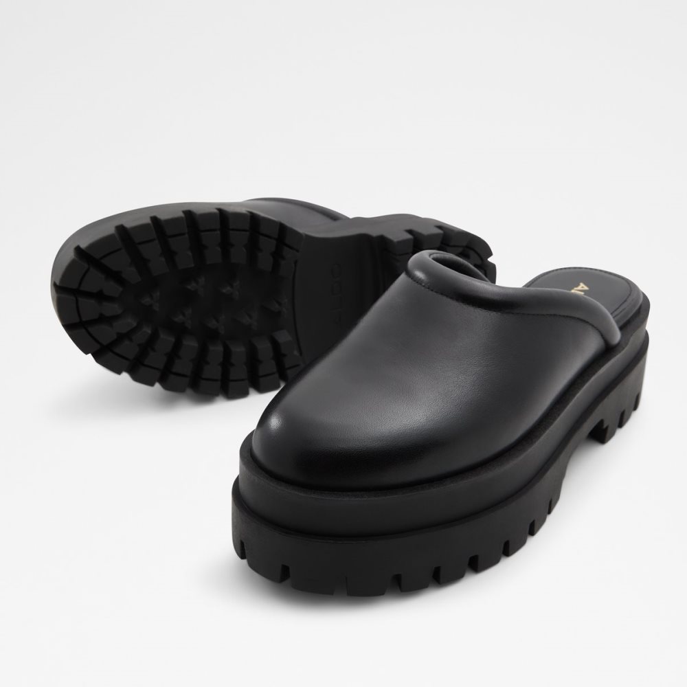 Black Aldo Biglease Mule - Lug Sole Mules | 78CXJDFBR