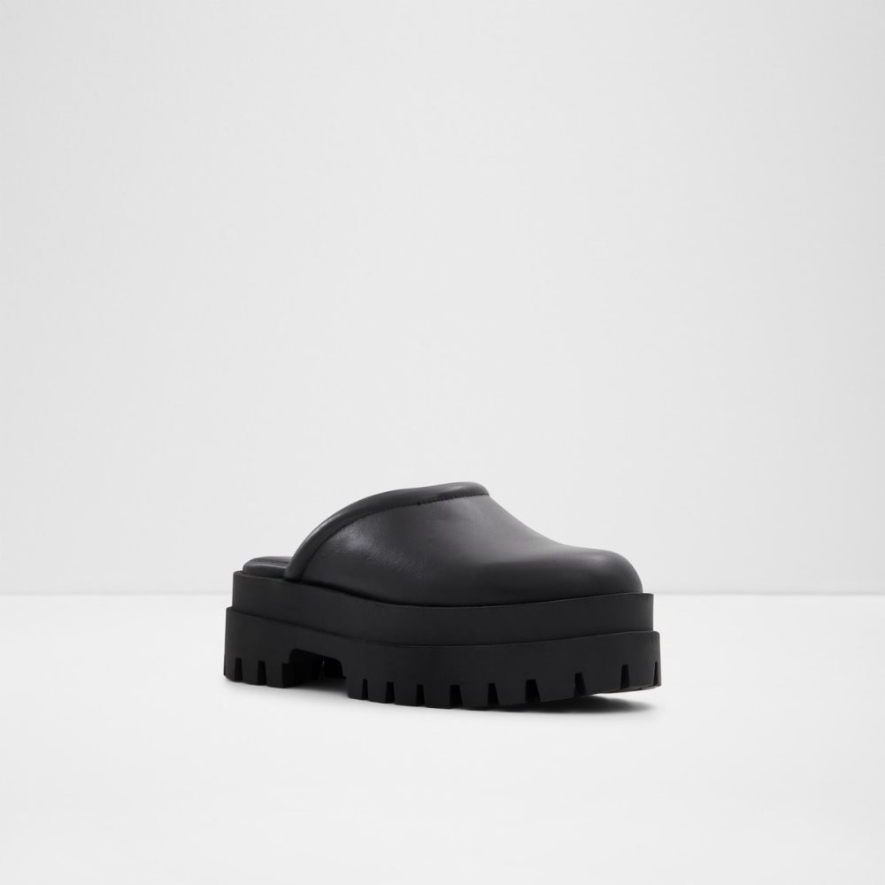 Black Aldo Biglease Mule - Lug Sole Mules | 78CXJDFBR