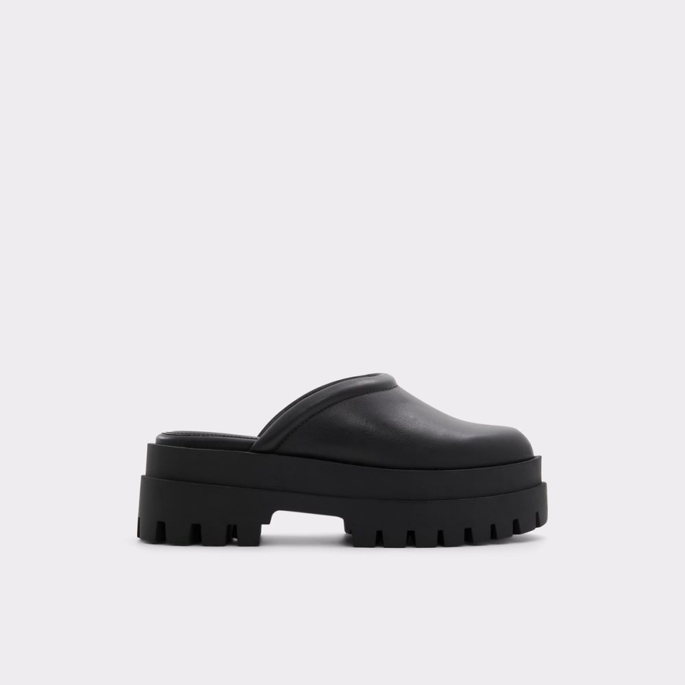 Black Aldo Biglease Mule - Lug Sole Mules | 78CXJDFBR