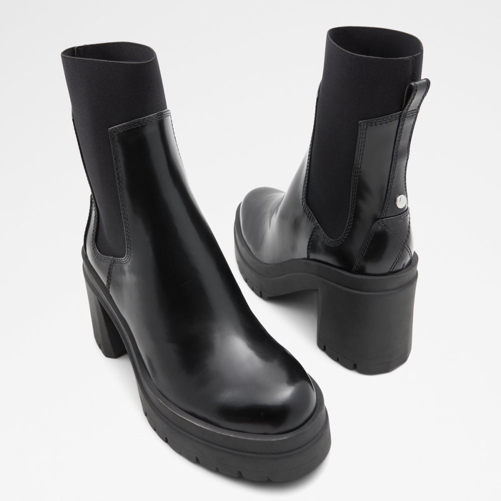 Black Aldo Bigmood - Lug Sole Chelsea Boots | 59GELIDPQ