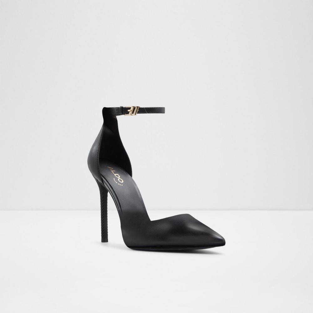 Black Aldo Blige Strap Heeled - Stiletto Heels | 40RLJHYPD