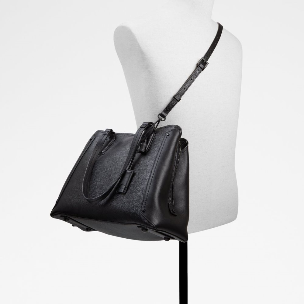 Black Aldo Bragia Satchel Tote Bags | 03KACLNRM