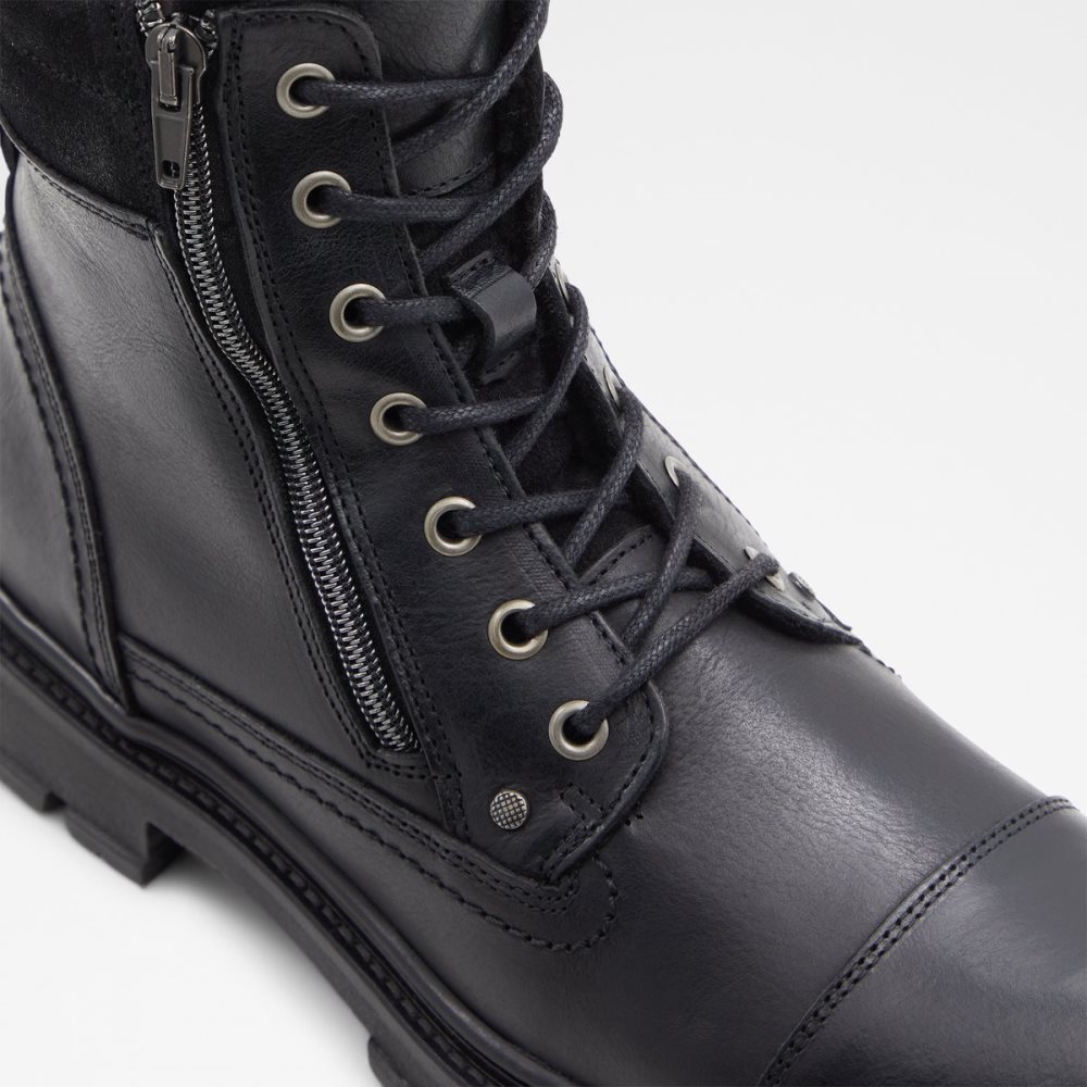 Black Aldo Caleseth Lace-up Lace Up Boots | 28WUKZDCQ