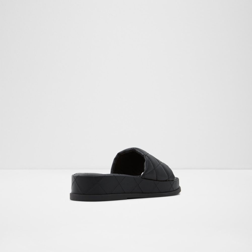 Black Aldo Carreaux Slide Sandal - Flatform Sandals | 90LQWCTON