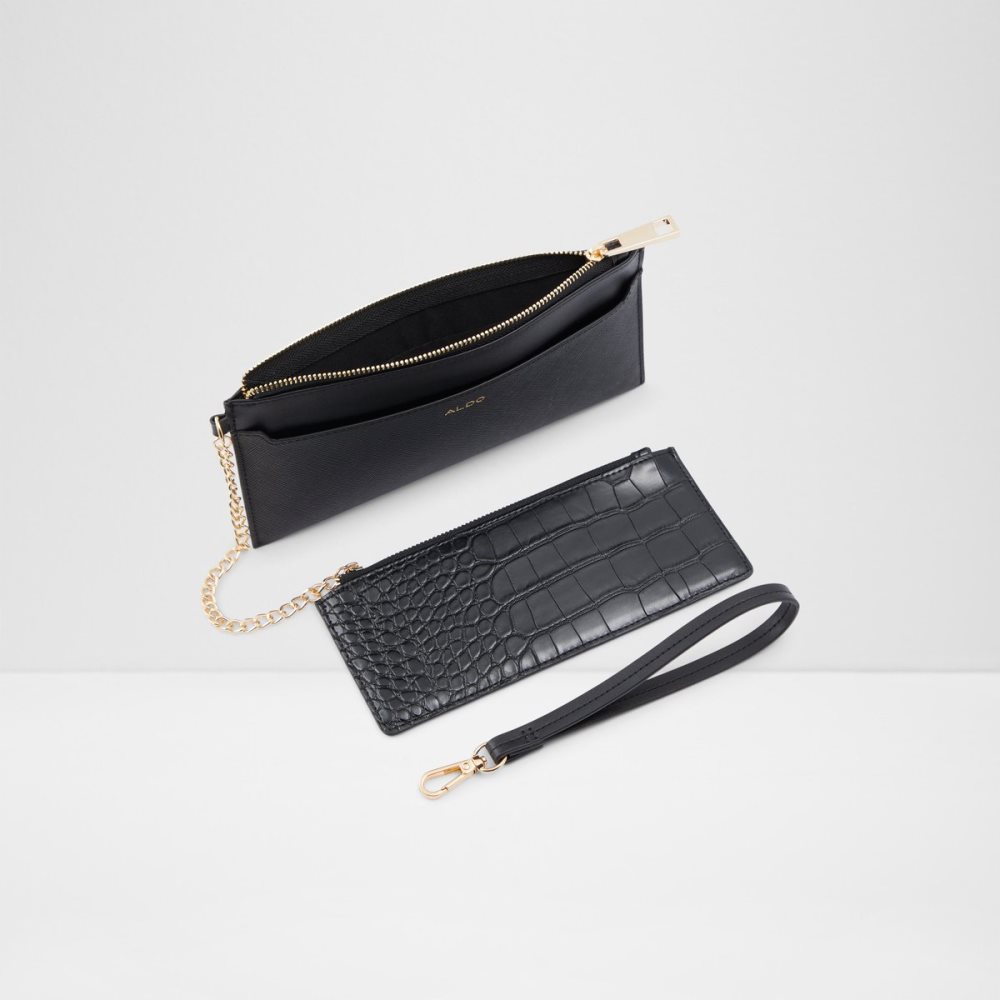 Black Aldo Catharina Wristlet Wallets | 31UAKFNXJ