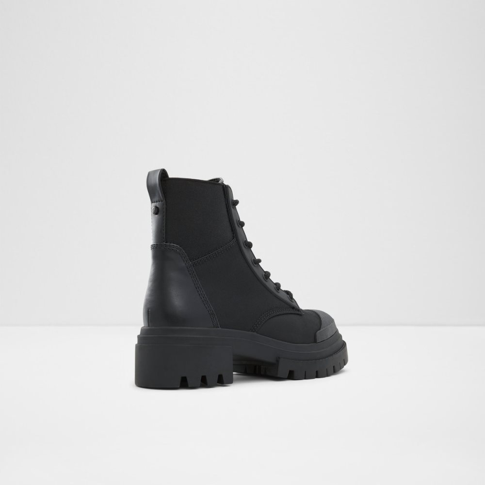 Black Aldo Charline - Lug Sole Combat Boots | 71WZDIEMS