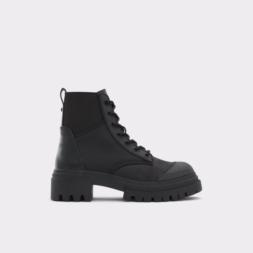 Black Aldo Charline - Lug Sole Combat Boots | 71WZDIEMS