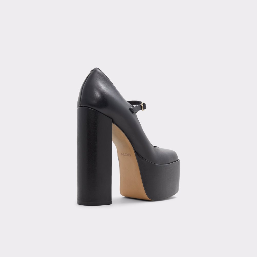 Black Aldo Cherr Heeled Mary Janes - Plateforme Platform Shoes | 48TNHLXCQ