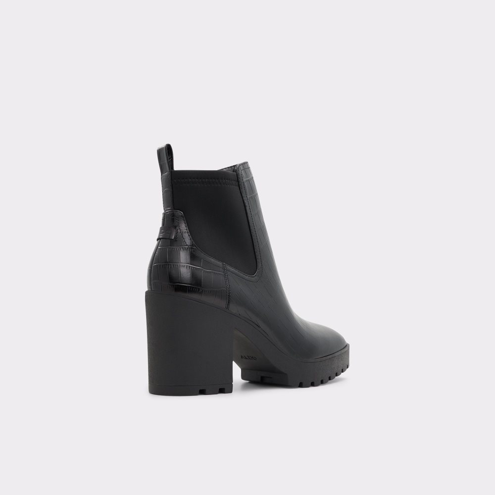 Black Aldo Chetta - Lug Sole Chelsea Boots | 12YWSTAQZ