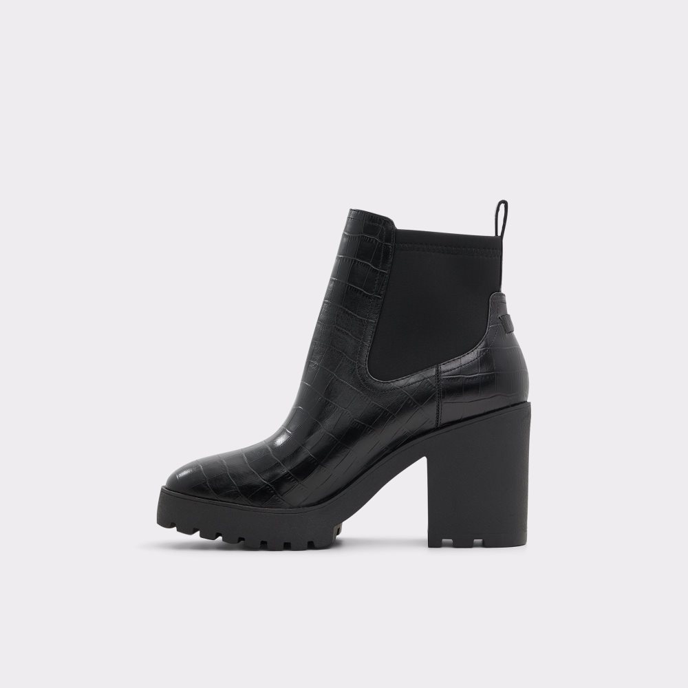 Black Aldo Chetta - Lug Sole Chelsea Boots | 12YWSTAQZ