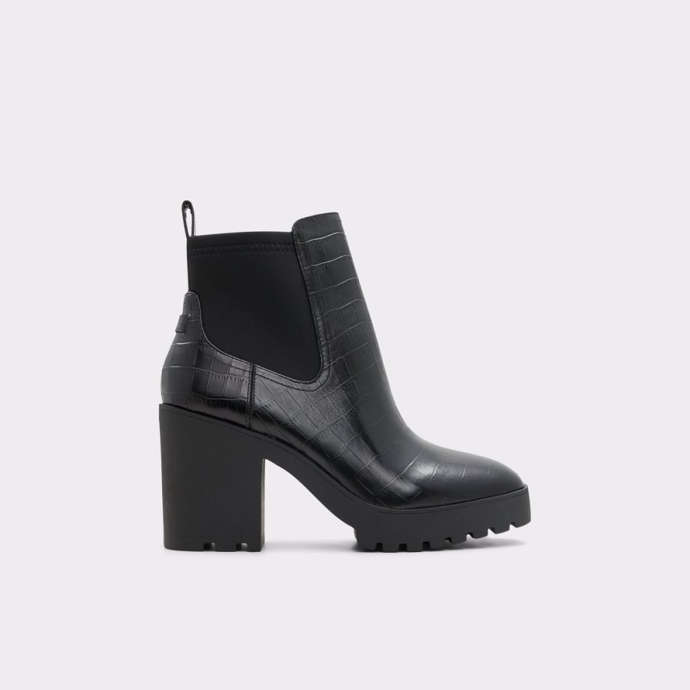 Black Aldo Chetta - Lug Sole Chelsea Boots | 12YWSTAQZ