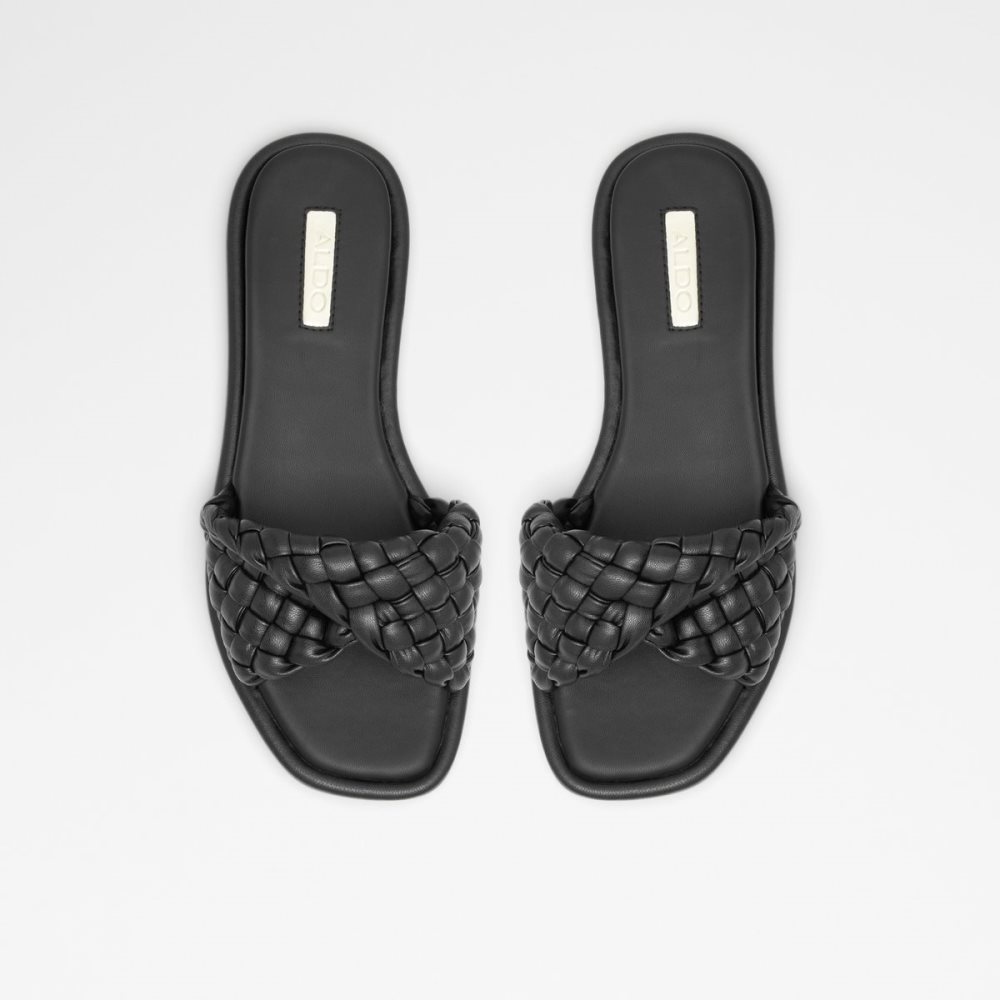 Black Aldo Chicago Slide Sandal Sandals | 70OJQWIBF