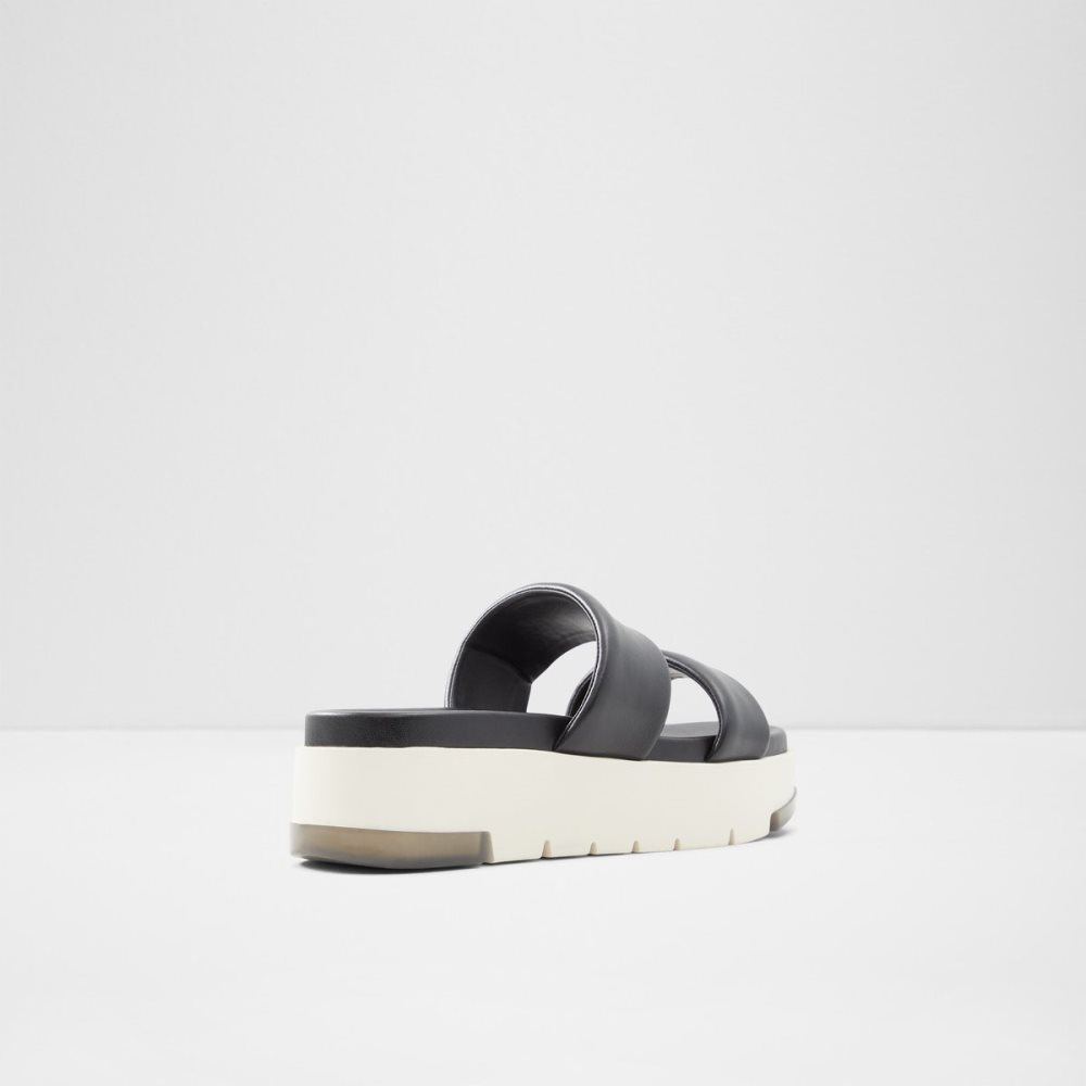 Black Aldo Cirea Wedge Sandal - Flatform Sandals | 74CNGOWKR