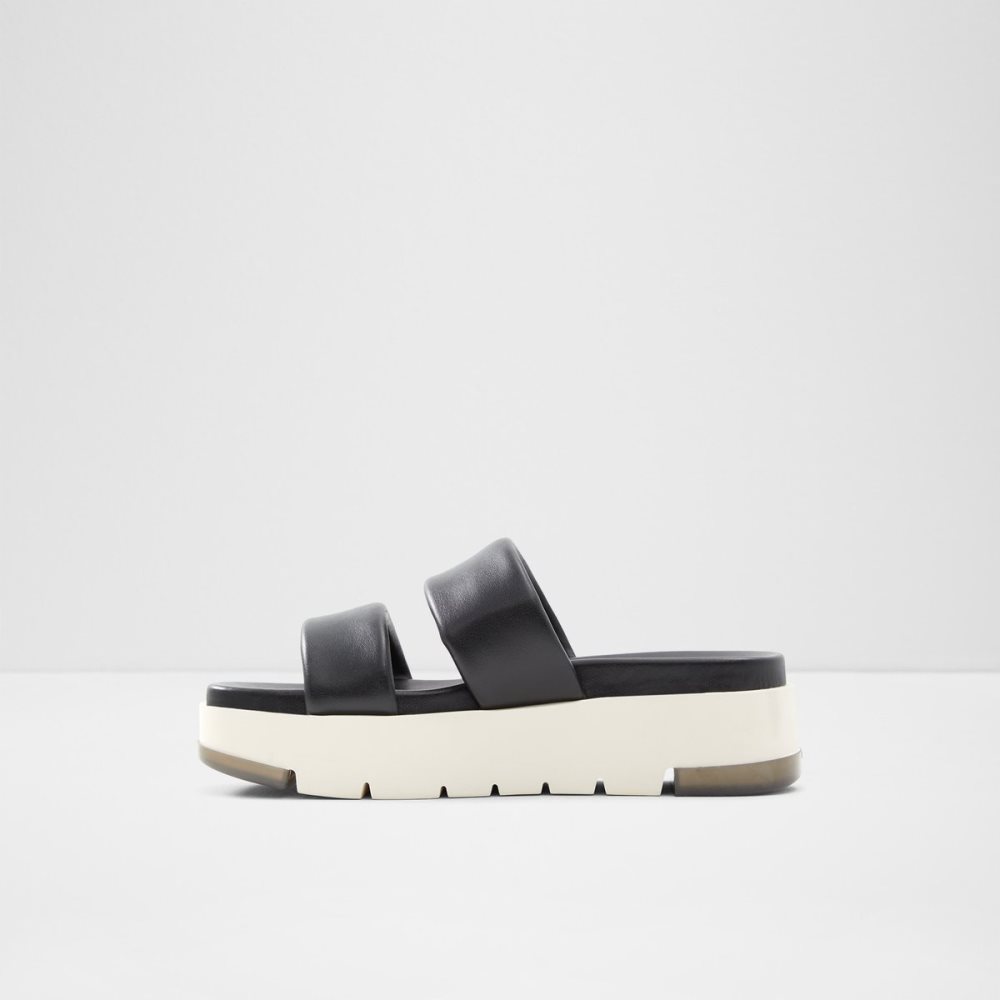 Black Aldo Cirea Wedge Sandal - Flatform Sandals | 74CNGOWKR