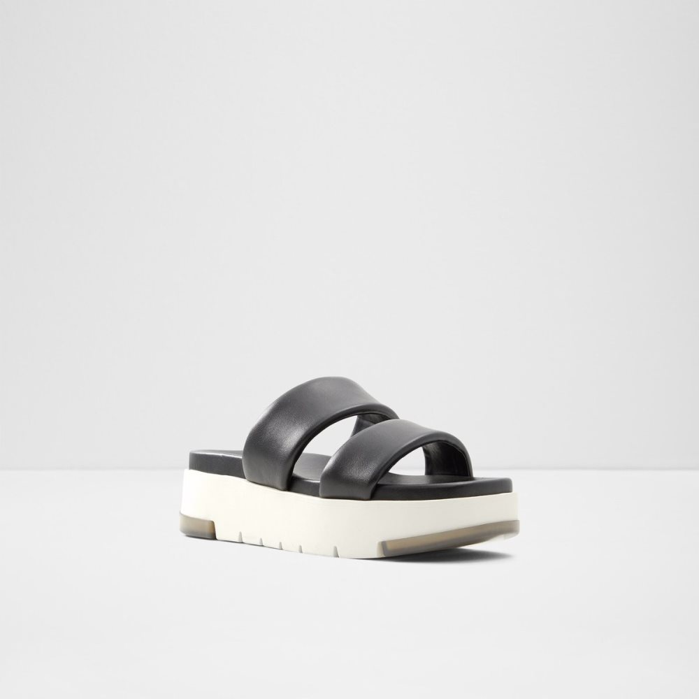 Black Aldo Cirea Wedge Sandal - Flatform Sandals | 74CNGOWKR