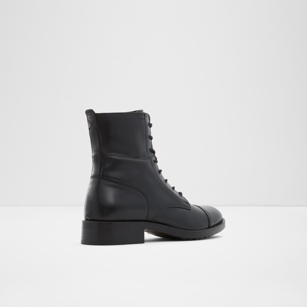 Black Aldo Coolport Lace Up Boots | 24ZPIBMXE