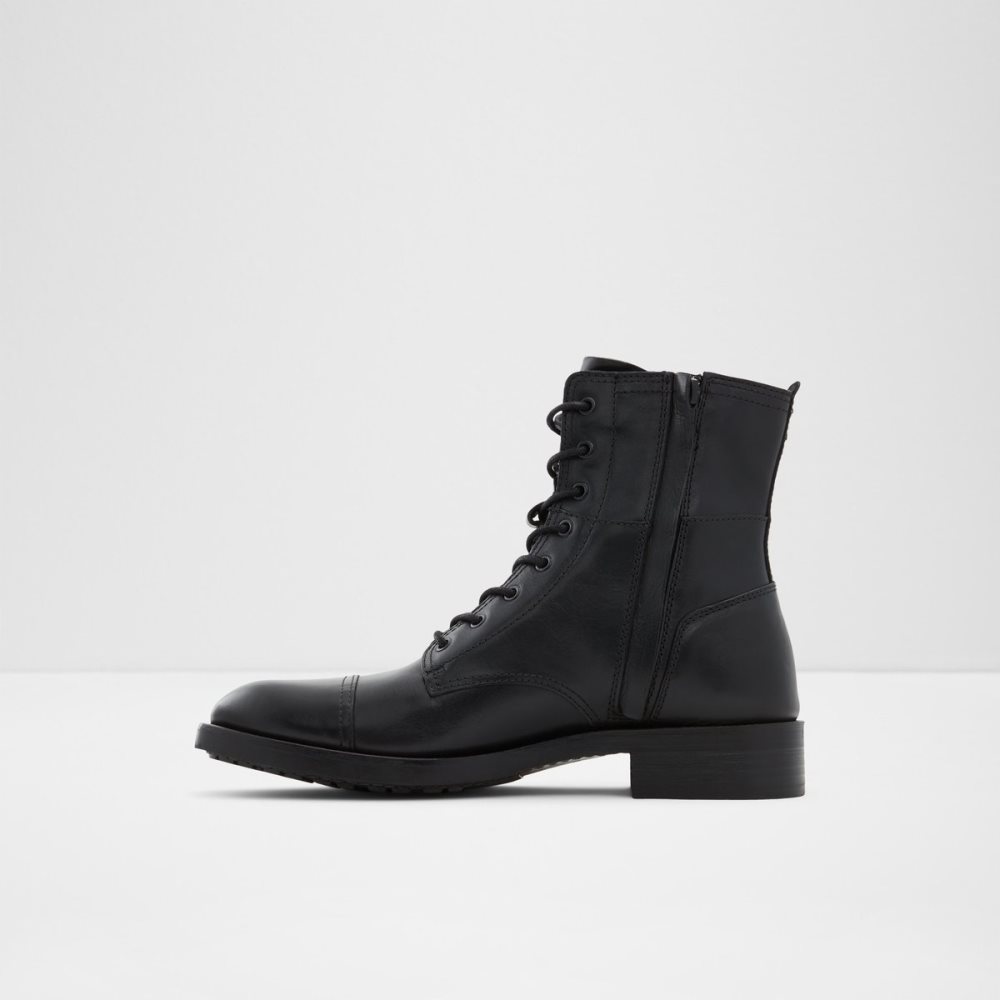 Black Aldo Coolport Lace Up Boots | 24ZPIBMXE