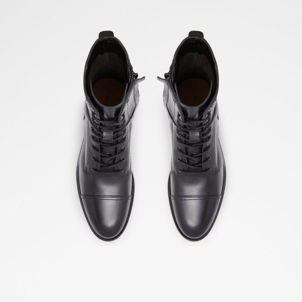 Black Aldo Coolport Lace Up Boots | 24ZPIBMXE