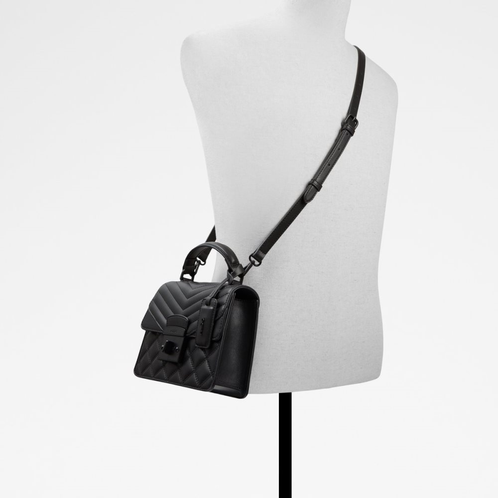 Black Aldo Cottin Top Handle Handbag | 19LJEGVZP