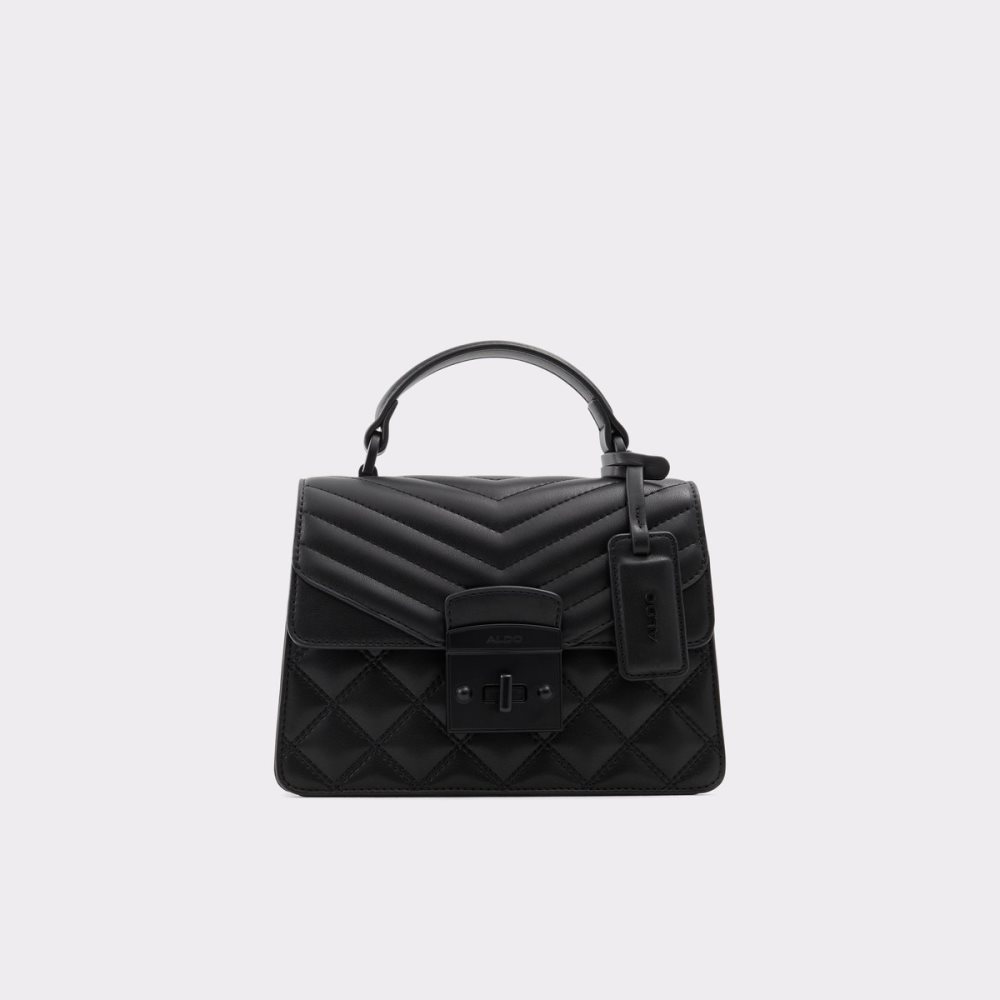 Black Aldo Cottin Top Handle Handbag | 19LJEGVZP