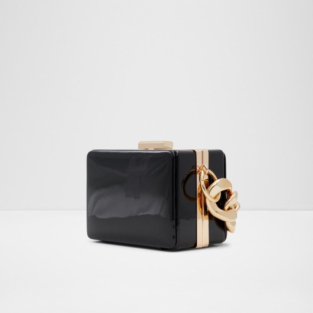 Black Aldo Cubetta Box Clutch Bag | 84SCIXQOG