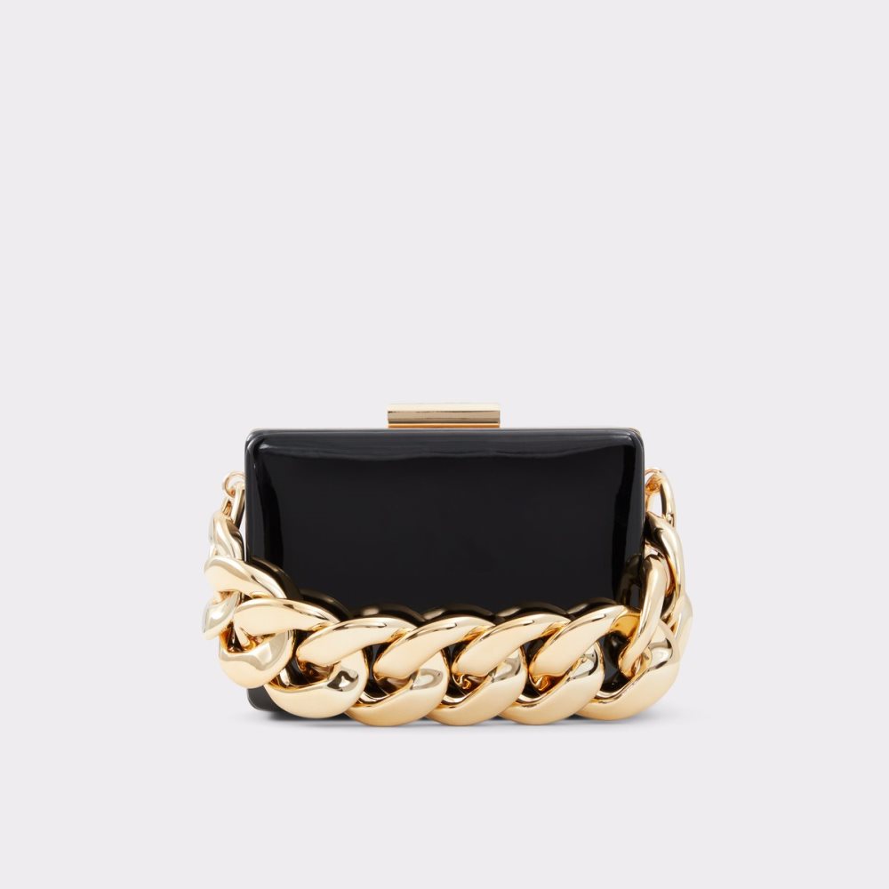 Black Aldo Cubetta Box Clutch Bag | 84SCIXQOG