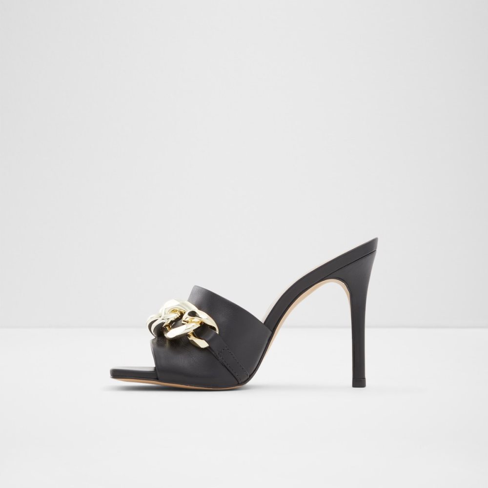 Black Aldo Cubetto High Sandal - Stiletto Sandals | 78JBNYSGM