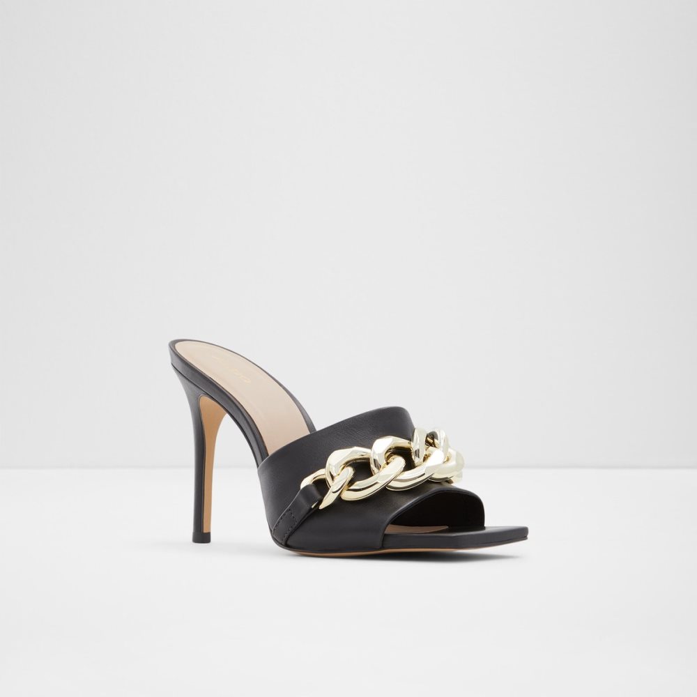 Black Aldo Cubetto High Sandal - Stiletto Sandals | 78JBNYSGM