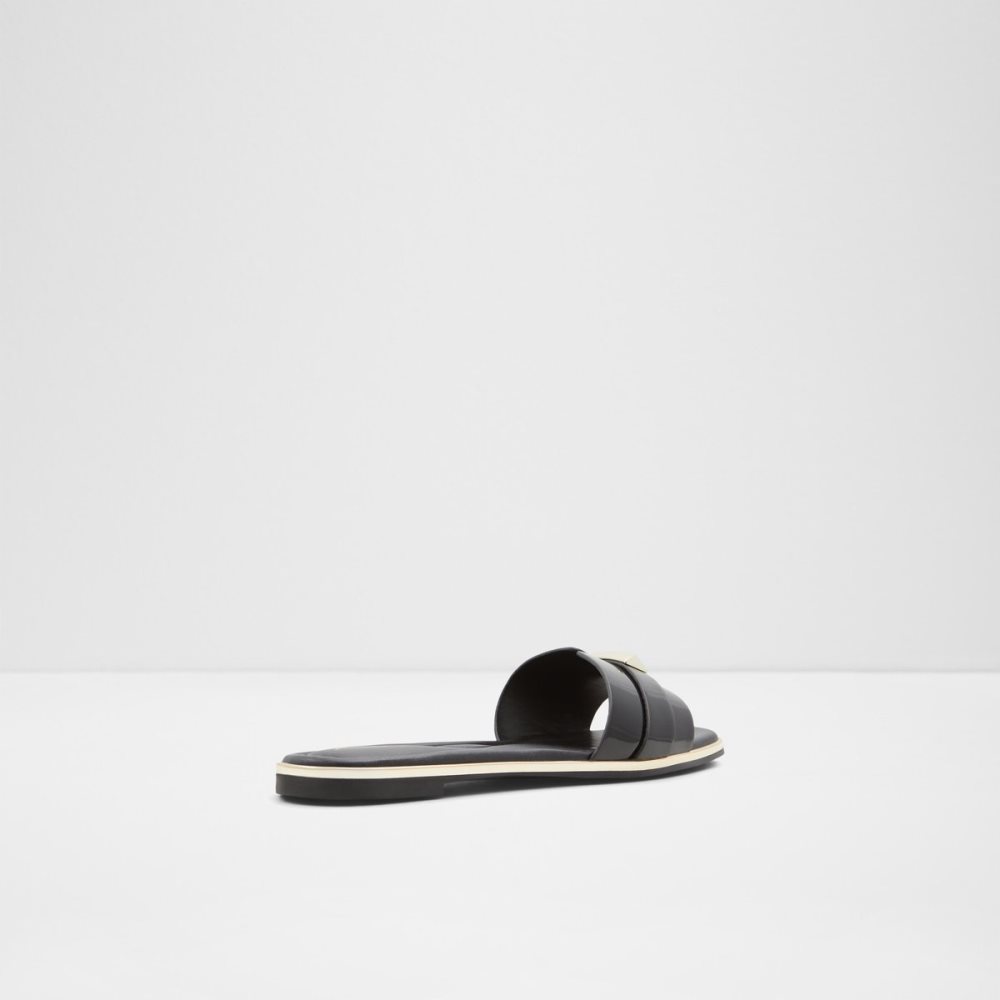 Black Aldo Darine Slide Sandal Sandals | 09TCFGESN