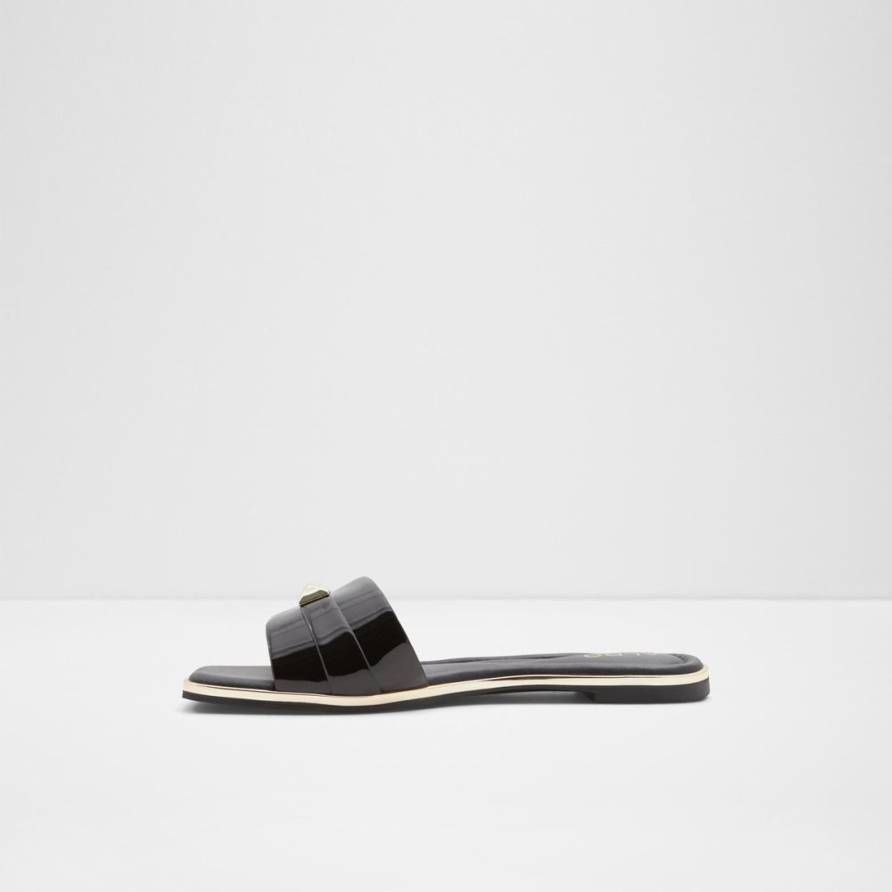 Black Aldo Darine Slide Sandal Sandals | 09TCFGESN