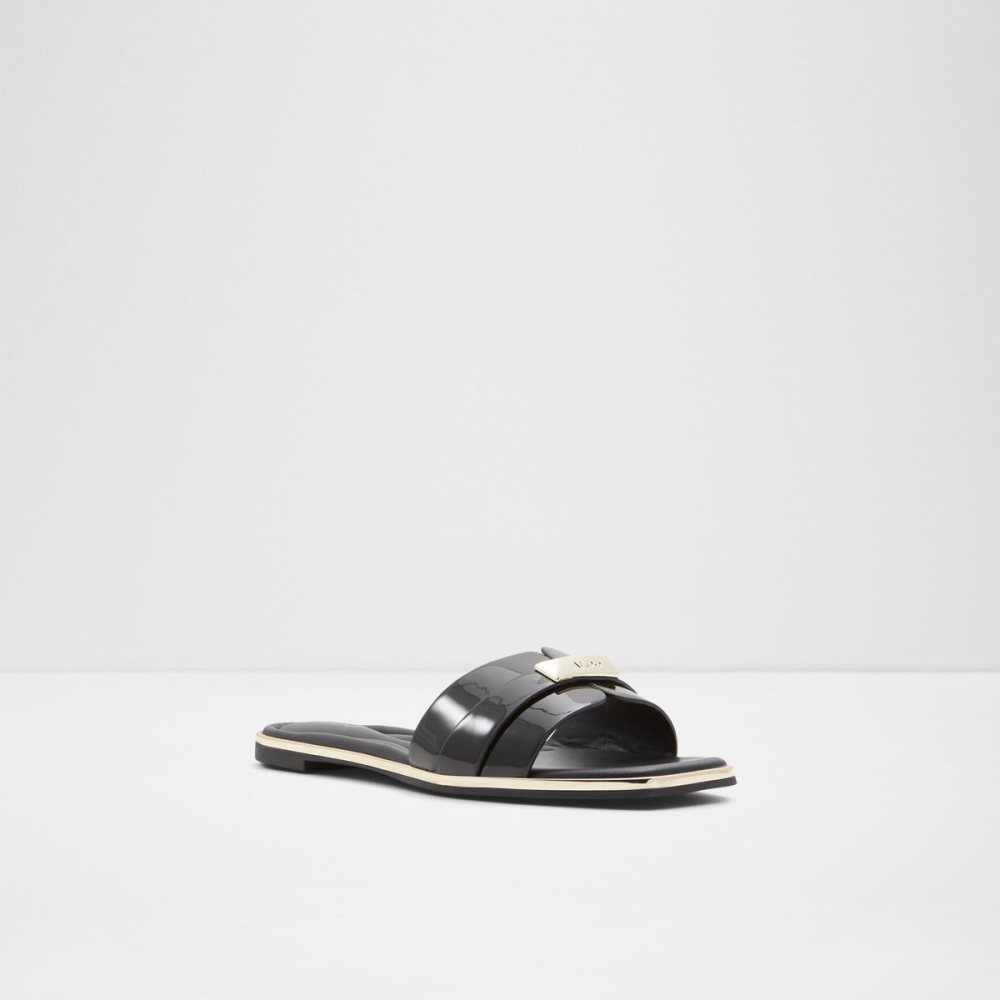 Black Aldo Darine Slide Sandal Sandals | 09TCFGESN