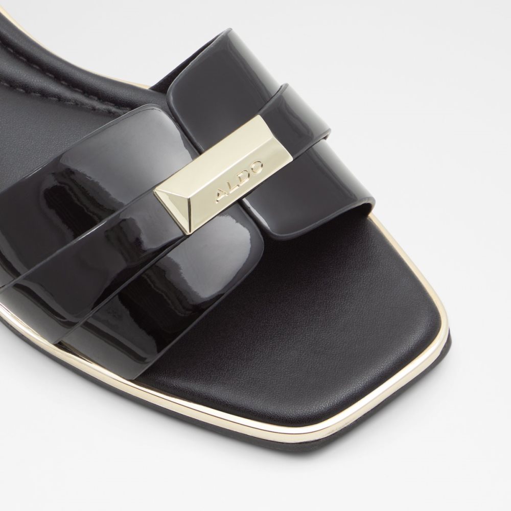 Black Aldo Darine Slide Sandal Sandals | 09TCFGESN