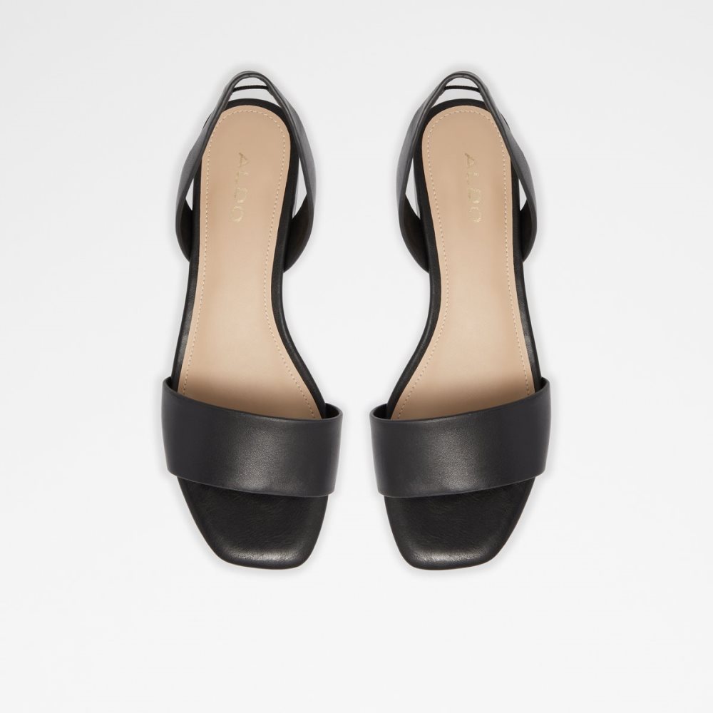 Black Aldo Doredda Sling Back Flat Sandal - Heels | 04SEWABLC