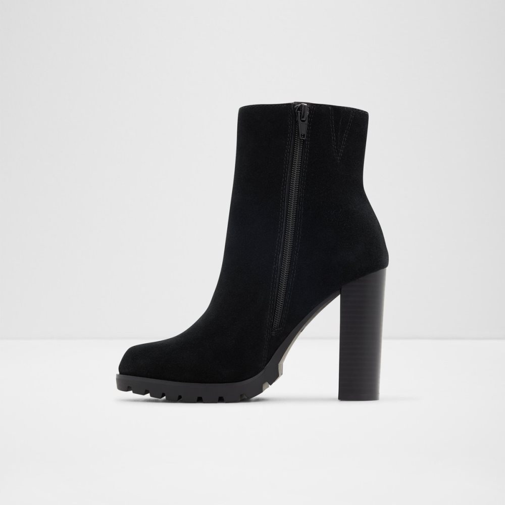 Black Aldo Doria - Lug Sole Ankle Boots | 65APBJMTQ