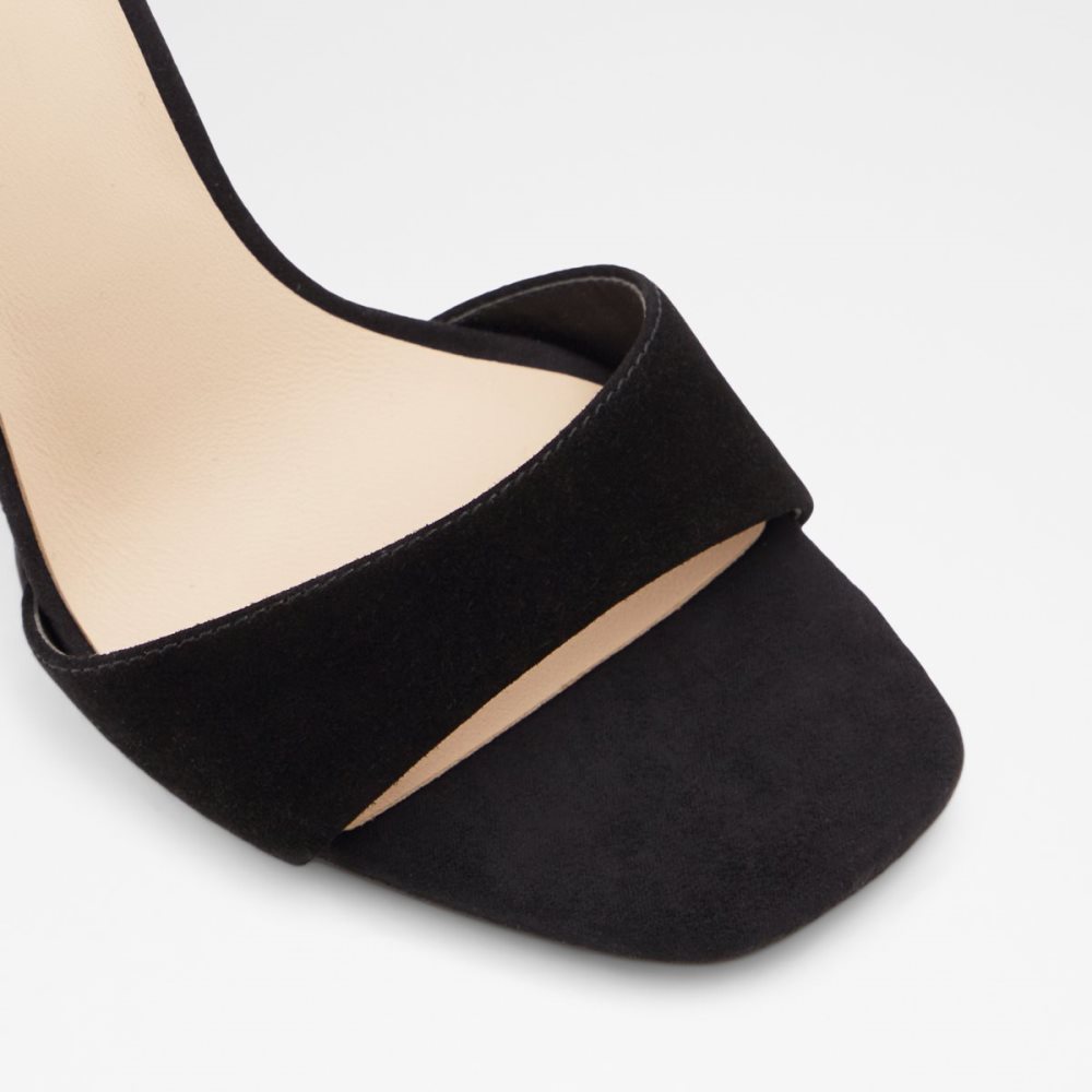 Black Aldo Enaegyn Strap Heeled Sandal - Cup Sole Block Heels | 97KTDLRQF