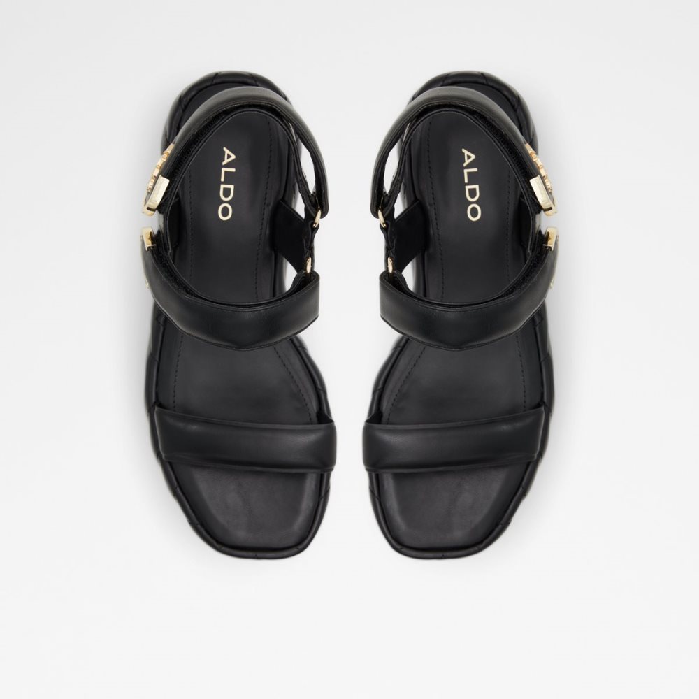 Black Aldo Eroellan Wedge Sandal - Sandals | 49HVGXDTQ