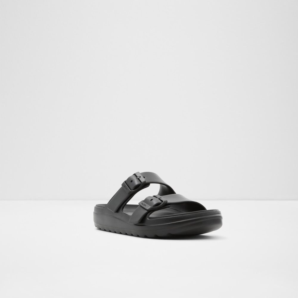 Black Aldo Eteiven Slide Sandal Sandals | 92PHFAJTW