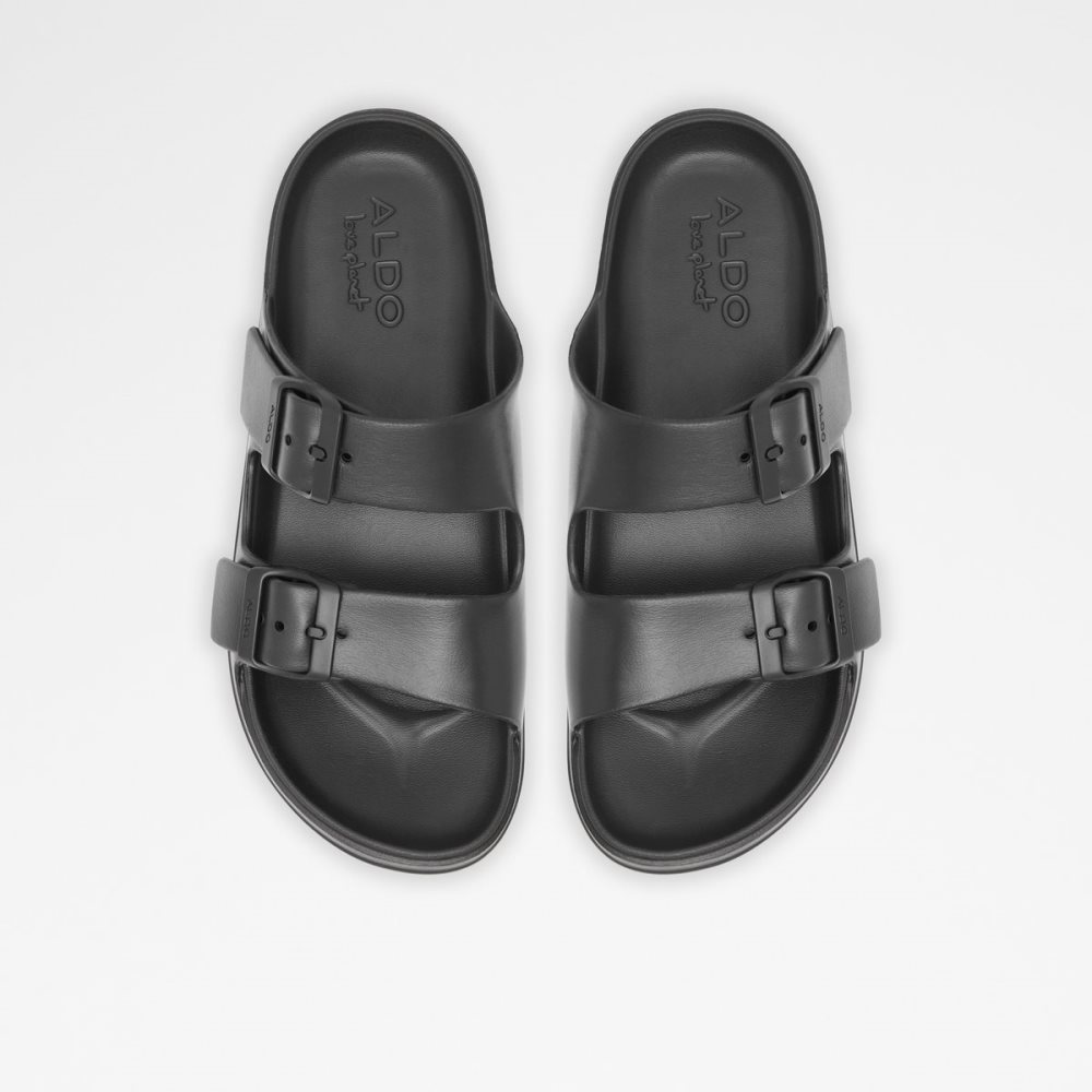 Black Aldo Eteiven Slide Sandal Sandals | 92PHFAJTW