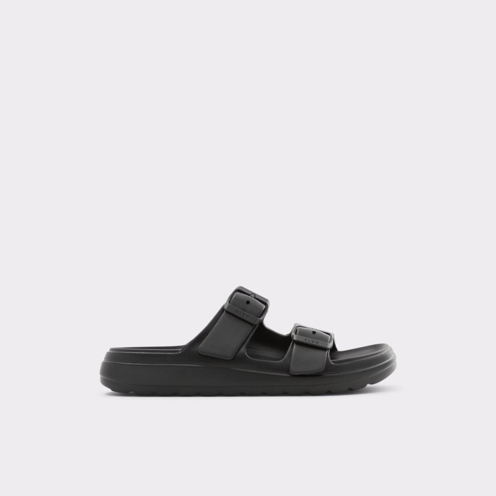 Black Aldo Eteiven Slide Sandal Sandals | 92PHFAJTW