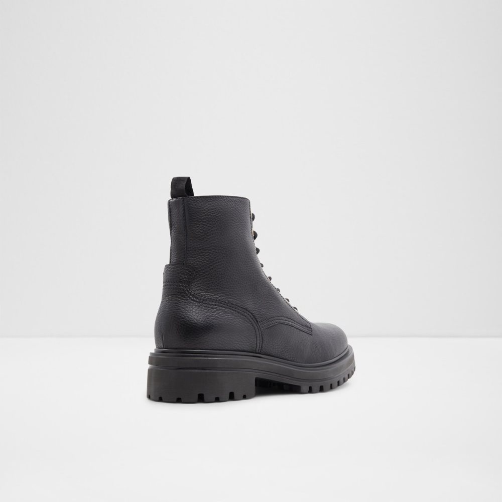 Black Aldo Falconer Lace-up - Lug Sole Lace Up Boots | 75FPRWMDH