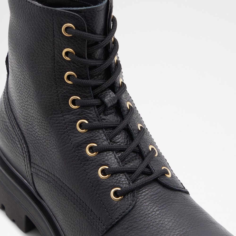 Black Aldo Falconer Lace-up - Lug Sole Lace Up Boots | 75FPRWMDH