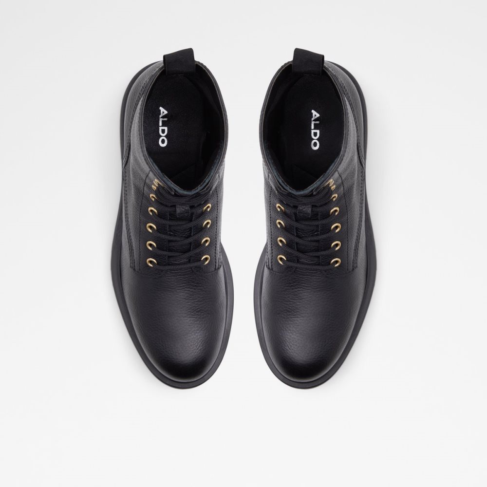 Black Aldo Falconer Lace-up - Lug Sole Lace Up Boots | 75FPRWMDH