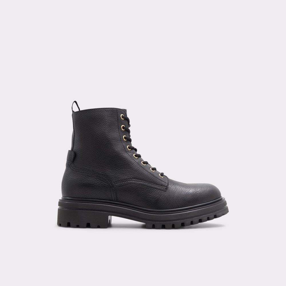 Black Aldo Falconer Lace-up - Lug Sole Lace Up Boots | 75FPRWMDH