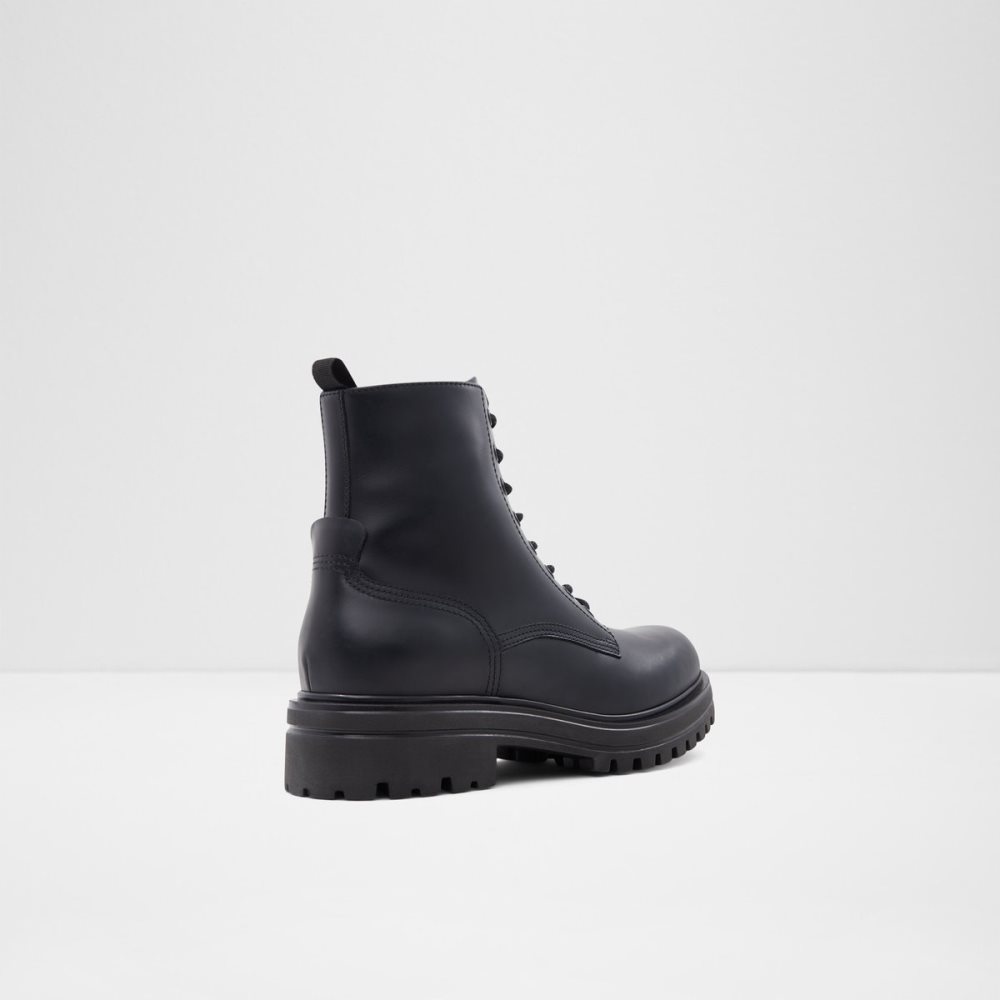 Black Aldo Falconer Lace-up - Lug Sole Lace Up Boots | 91RQLYUOS