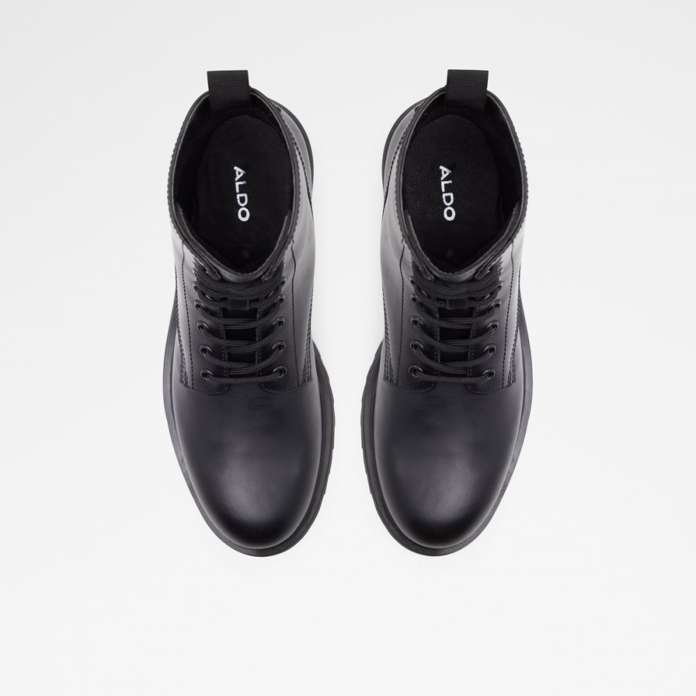 Black Aldo Falconer Lace-up - Lug Sole Lace Up Boots | 91RQLYUOS